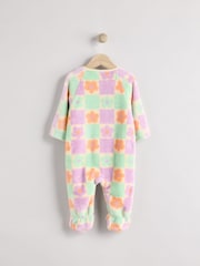 Purple Baby Zip Fleece Sleepsuit - Image 2 of 7