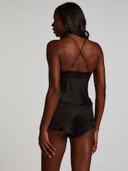 Hunkemöller Satin Marcela Cami Black Top - Image 2 of 4