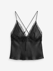 Hunkemöller Satin Marcela Cami Black Top - Image 4 of 4