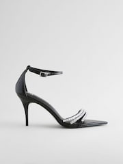 Black Forever Comfort® Point Toe Jewel Trim High Heel Sandals - Image 4 of 7