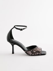 Negru - Forever Comfort ® Open Square Toe Paiete Sandale - Image 5 of 9