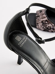 Negru - Forever Comfort ® Open Square Toe Paiete Sandale - Image 9 of 9