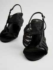 Black Forever Comfort® Round Toe Mesh Sandals - Image 6 of 9