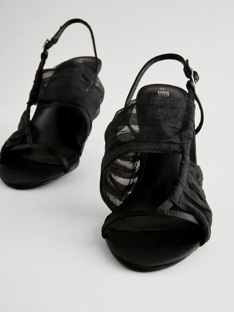 Black Forever Comfort® Round Toe Mesh Sandals - Image 6 of 9