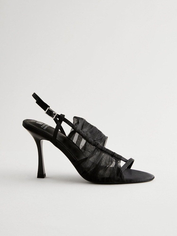 Black Forever Comfort® Round Toe Mesh Sandals - Image 7 of 9