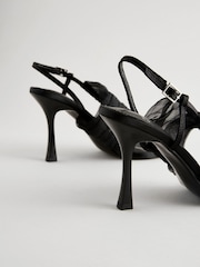 Black Forever Comfort® Round Toe Mesh Sandals - Image 8 of 9