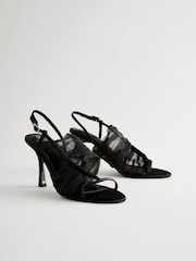 Black Forever Comfort® Round Toe Mesh Sandals - Image 9 of 9