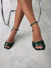Verde - Forever Comfort ® Open Square Toe Paiete Sandale - Image 1 of 12