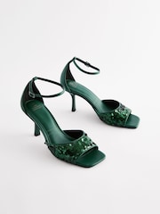 Verde - Forever Comfort ® Open Square Toe Paiete Sandale - Image 7 of 12