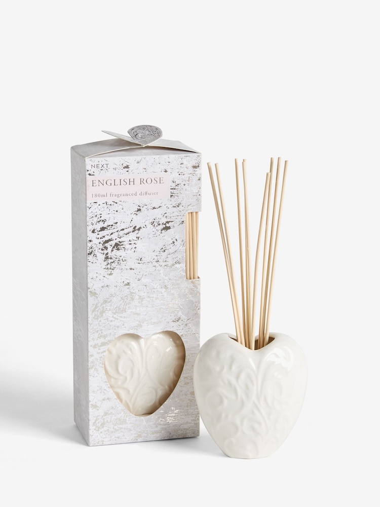 English Rose Heart 180ml Fragranced Reed Diffuser - Image 3 of 3