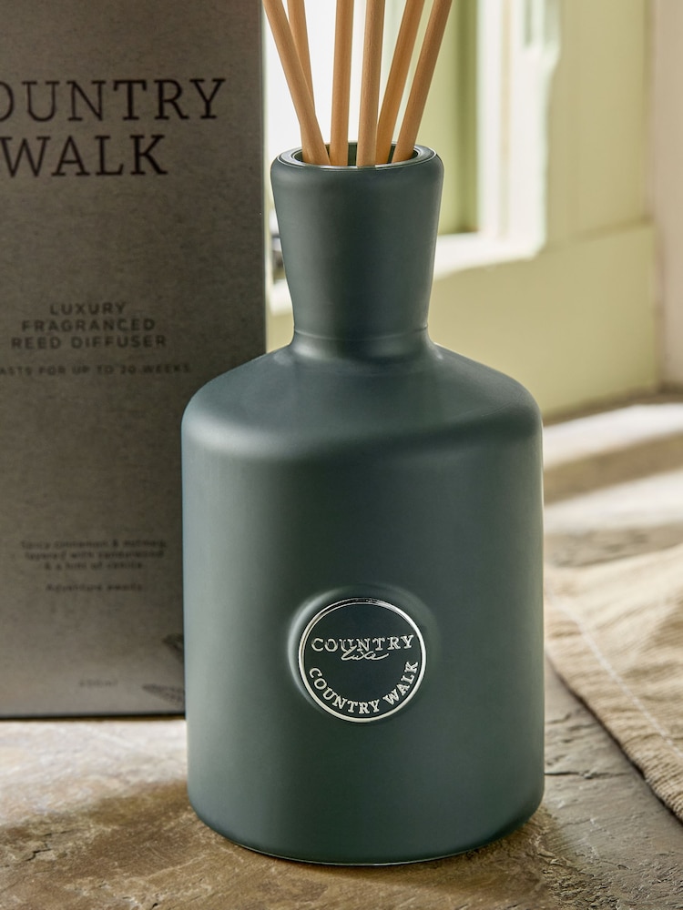 Country Walk Pine and Eucalyptus 400ml Fragranced Reed Diffuser - Image 2 of 4