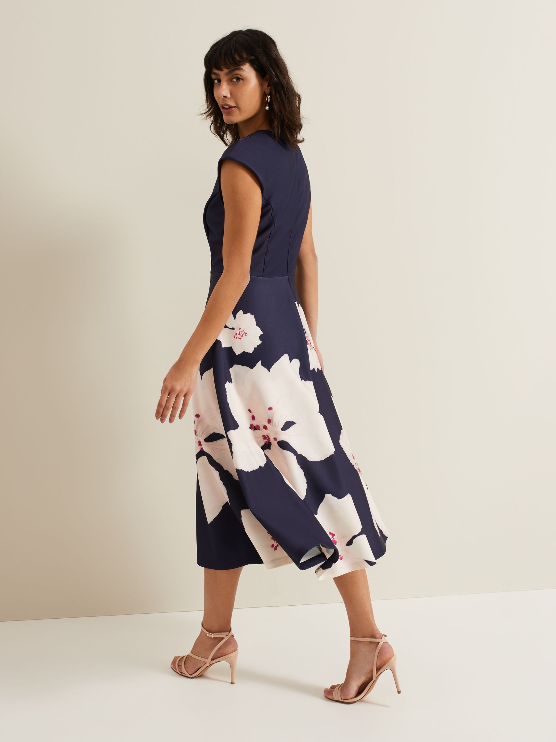 Buy Phase Eight Black Scuba Fit And Flare Rakhi Midi Dress