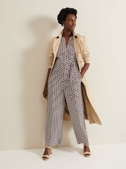 Phase Eight Black Geo Andra Tie Waist Jumpsuit - Image 6 of 7