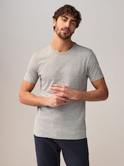 Noir/Gris chiné/Blanc/bleu marine - Ajustement régulier - Lot de 100t-shirts superposés en coton 5 - Image 2 de 15