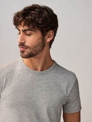 Noir/Gris chiné/Blanc/bleu marine - Ajustement régulier - Lot de 100t-shirts superposés en coton 5 - Image 5 de 15