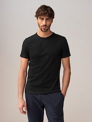 Noir/Gris chiné/Blanc/bleu marine - Ajustement régulier - Lot de 100t-shirts superposés en coton 5 - Image 8 de 15