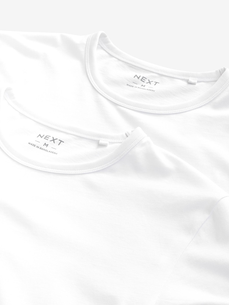 Blanc - Ajustement régulier - Lot de 100t-shirts superposés en coton 2 - Image 9 de 9