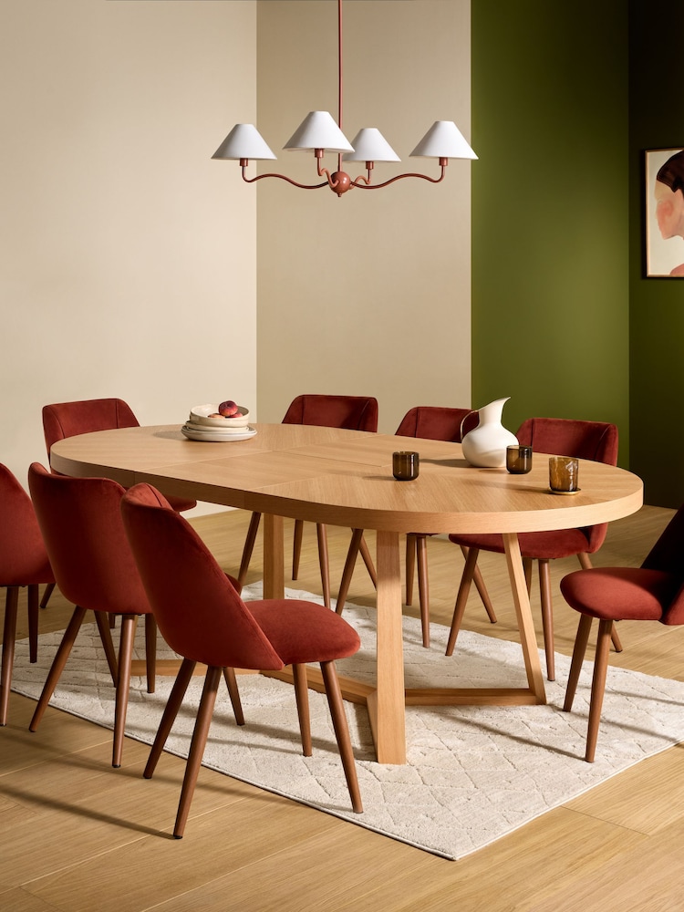 MADE.COM Oak Belgrave Oval 6 to 8 Seater Extending Dining Table - Image 2 of 7