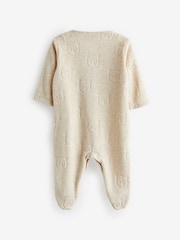 Neutral Baby Teddy Bear Textured Sleepsuit (0mths-3yrs) - Image 2 of 3