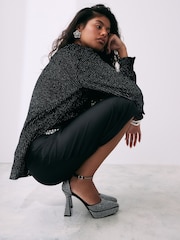 Black Forever Comfort® Platform Pointed Sandals - Image 3 of 6