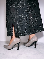 Shimmer Standard Fit Forever Comfort® Point Toe Curve Heels Courts Shoes - Image 2 of 3