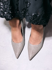 Shimmer Standard Fit Forever Comfort® Point Toe Curve Heels Courts Shoes - Image 3 of 3
