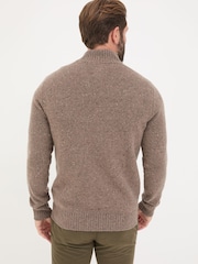 FatFace Natural Lambswool Half Neck Jumper - Image 2 of 5