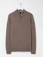 FatFace Natural Lambswool Half Neck Jumper - Image 5 of 5