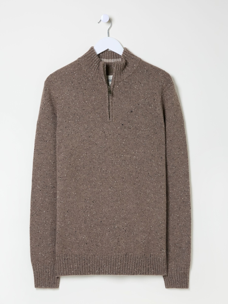 FatFace Natural Lambswool Half Neck Jumper - Image 5 of 5