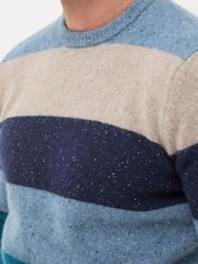 FatFace Navy Lambswool Knitted Crew Jumper - Image 3 of 4