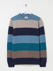 FatFace Navy Lambswool Knitted Crew Jumper - Image 4 of 4