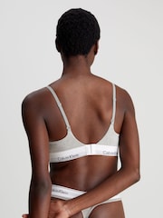 Calvin Klein Grey Plunge Push Up Bra - Image 2 of 4