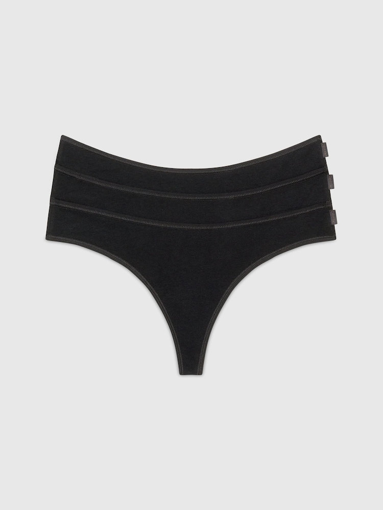 Calvin Klein Black Thong 3 Pack - Image 4 of 4