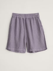 Seasalt Cornwall Purple Aviso Printed Shorts - Image 4 of 5