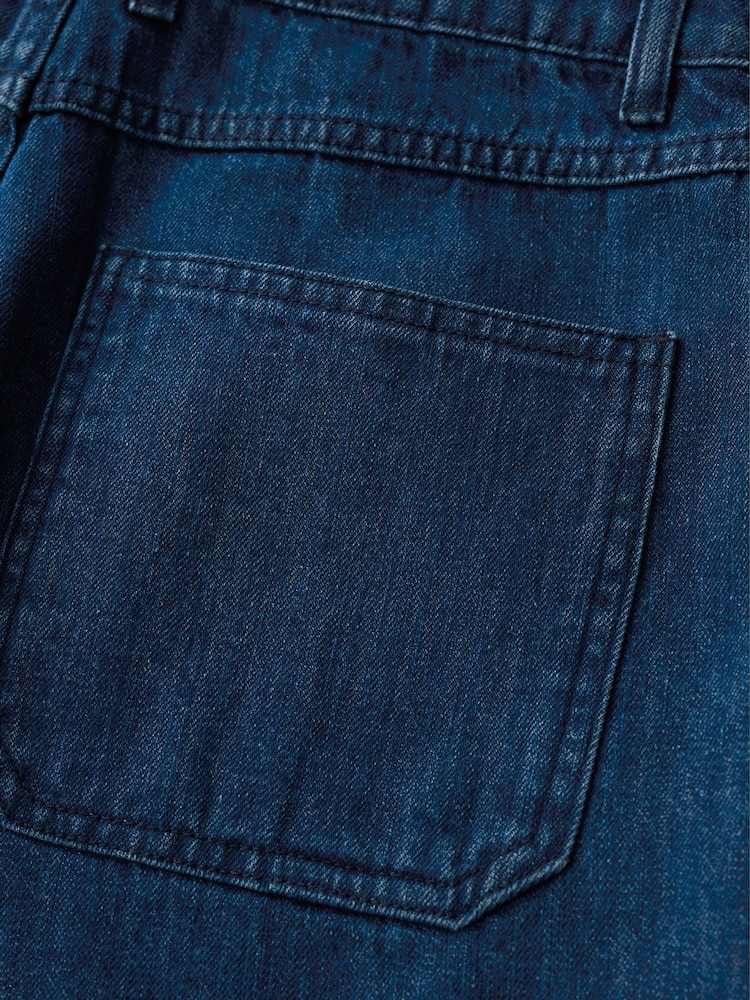 Seasalt Cornwall Blue Holloway Denim 100% Cotton Shorts - Image 4 of 4