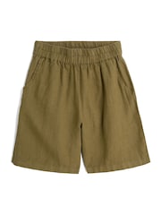 Grün - Seasalt Cornwall – Aviso – bedruckte Shorts aus 100 % Leinen - Bild 4 von 5
