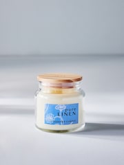 Blue Pure Linen Mini Candle - Image 1 of 4