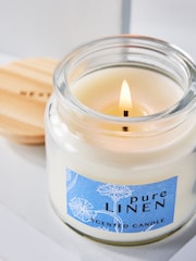 Blue Pure Linen Mini Candle - Image 3 of 4