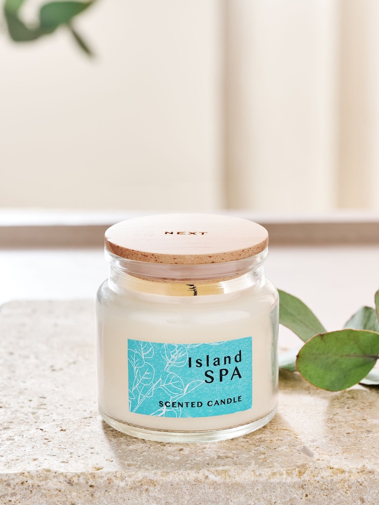 Turquoise Blue Island Spa Mini Candle - Image 2 of 5 Turquoise Blue Island Spa Mini Candle - Image 2 of 5