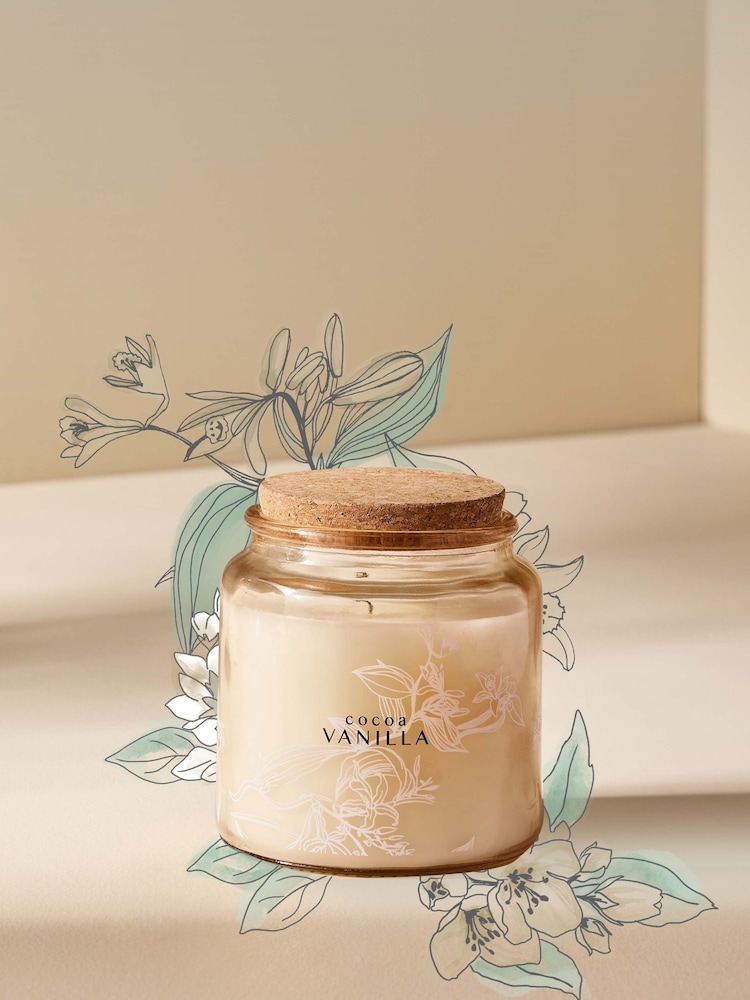 Natural Vanilla and Cocoa Bean Jar Candle - Image 2 of 4 Natural Vanilla and Cocoa Bean Jar Candle - Image 2 of 4