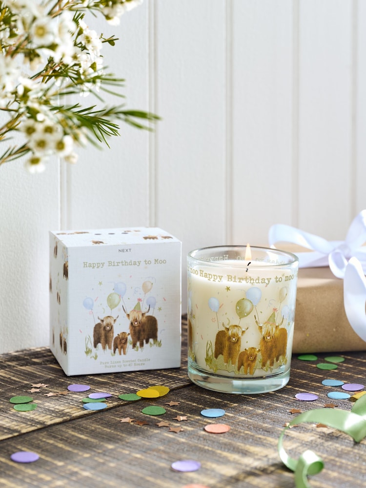 Natural Hamish Happy Birthday Pure Linen Scented Candle - Image 1 of 3
