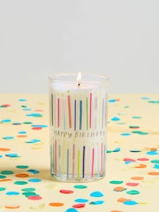 Multi Happy Birthday Hidden Message White Jasmine Scented Candle - Image 1 of 4