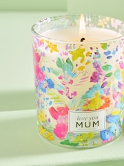 White Jasmine Mum Floral Candle - Image 2 of 3