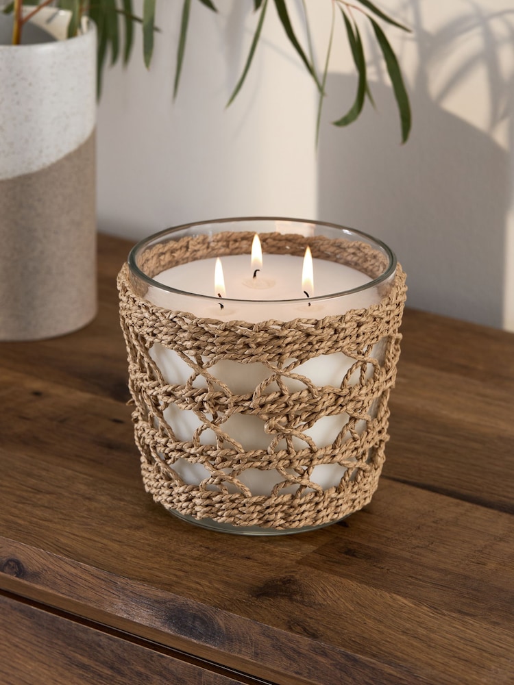 Blue Coastal Sea Salt and Citrus 3 Wick Scented Candle - Image 1 of 4