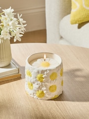 Yellow Peach and Freesia Daisy Scented Candle - Image 1 of 5