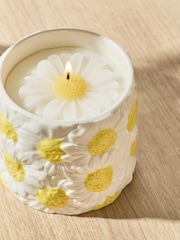Yellow Peach and Freesia Daisy Scented Candle - Image 2 of 5