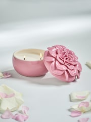 Pink Springtime Rose and Bergamot Scented Ceramic Candle - Image 1 of 3