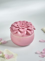 Pink Springtime Rose and Bergamot Scented Ceramic Candle - Image 2 of 3