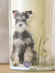 Grey Stanley the Schnauzer Pure Linen Pillar Candle - Image 2 of 3