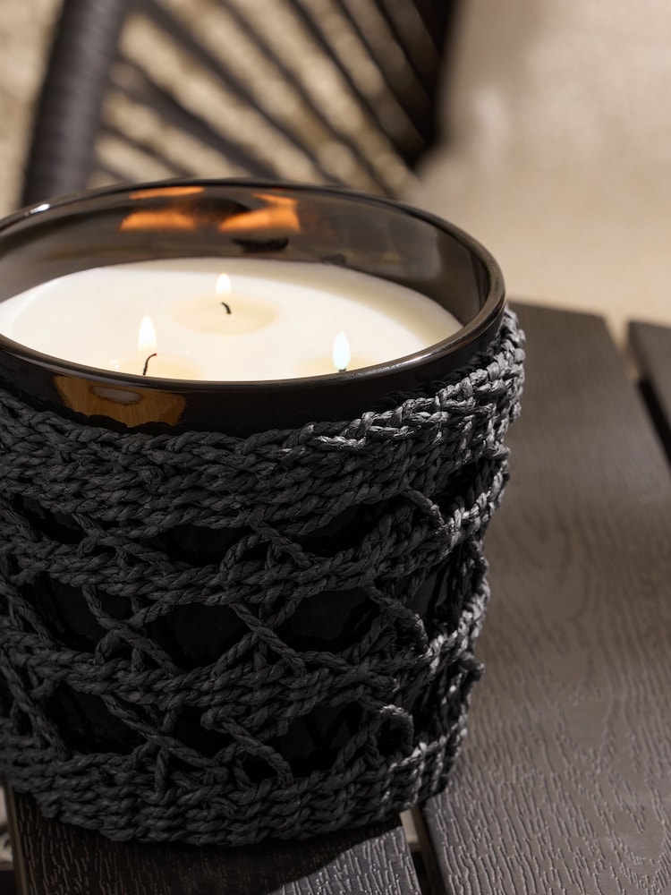 Black Outdoor Bergamot and Amber Citronella Scented Candle - Image 2 of 3